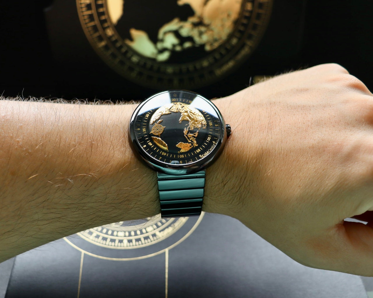 CIGA Design Blue Planet | Gilded Edition, 2023, Ceramic, New & Unworn