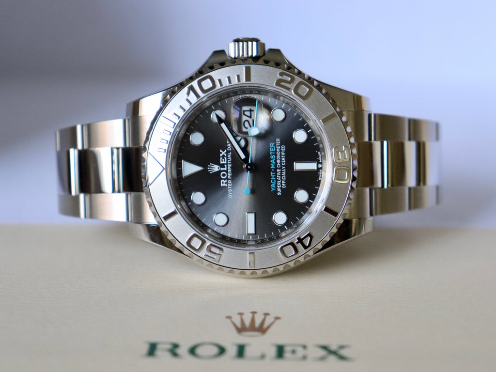 Rolex Pre-owned Rolex Yacht-Master 40 Platinum Dial Stainless