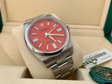 Oyster Perpetual Coral Red Dial 41mm | Unworn/Brand New